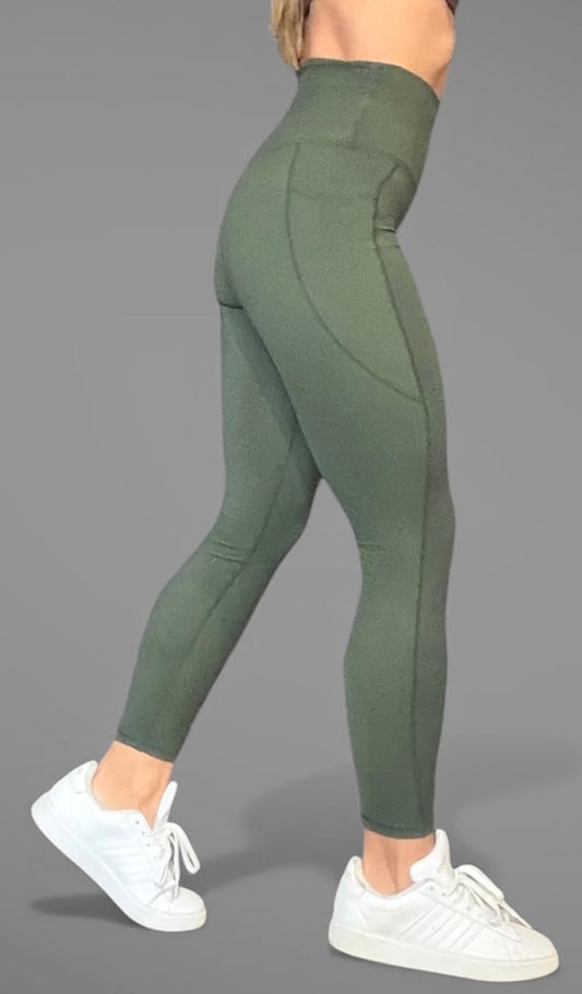 Military green leggings 